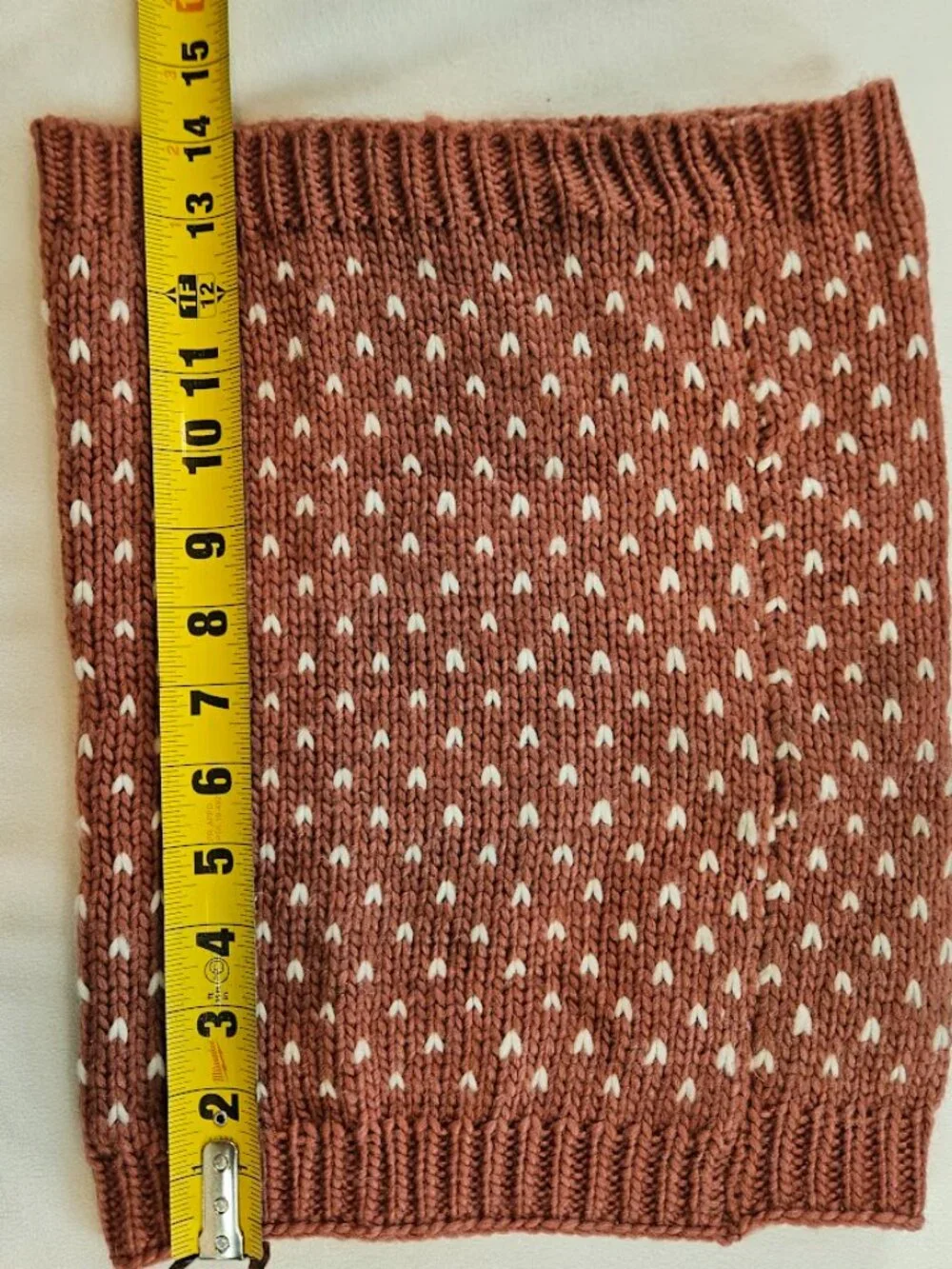 LC Lauren Conrad Pink Cowl Neck Wrap Scarf Chunky Knit Heart Neck New Tags White